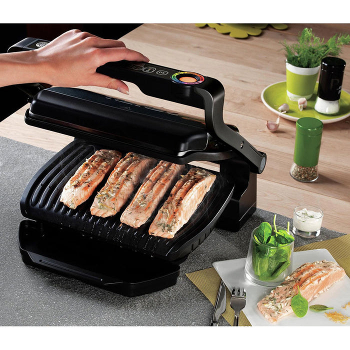 GRILL TEFAL GC712834 OPTIGRILL+ BLK AUTOMATIC PROGRAMS, BLACK, 2000 W