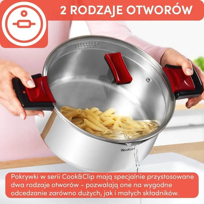 Zestaw garnków TEFAL Cook & Clip 10 elem. G723SA74