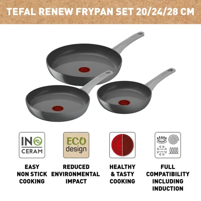 Tefal C4279132 SET 3FP CER RENEW ON HIPPO IRON