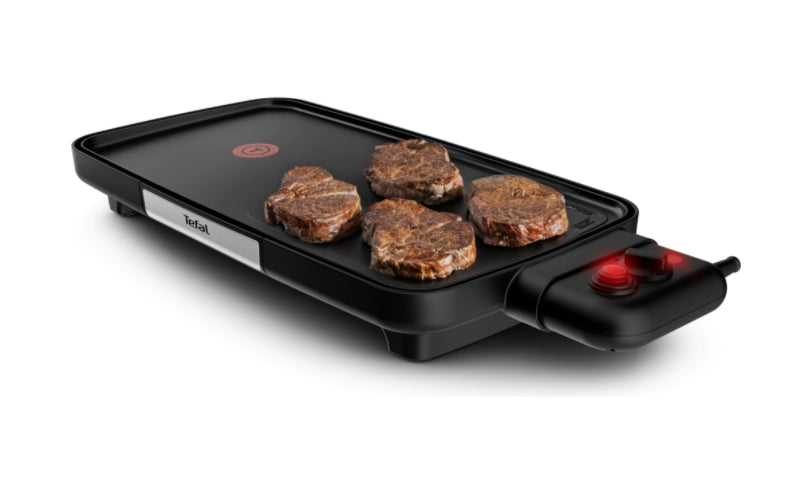 Tefal CB641810, Plancha Booster, 2200 W, Power Boost, Adjustable thermostat, Non-stick surface Tefal Resist +, Thermospot indicator, Black