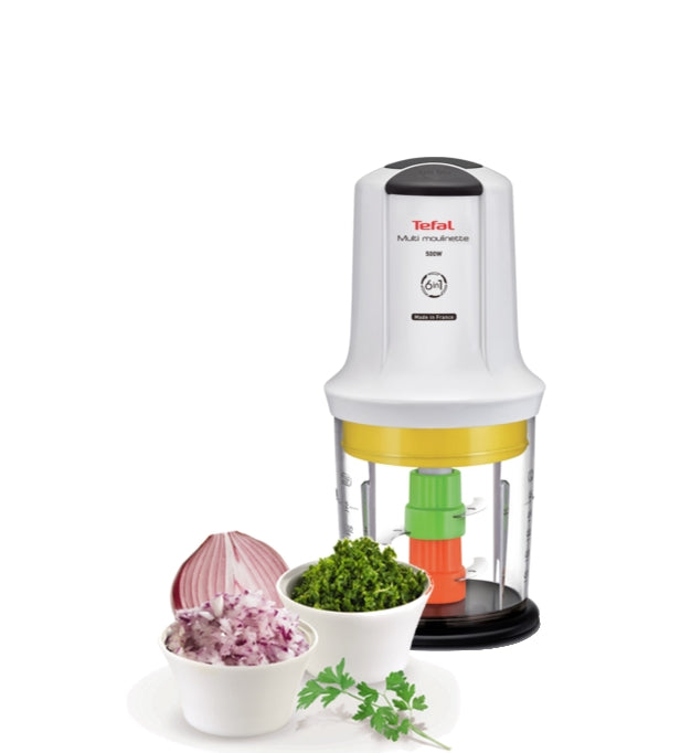 Tefal MQ723138, Moulinette 6 in 1, 500W, 4 blades, 2 speeds, 500ML, oil tank