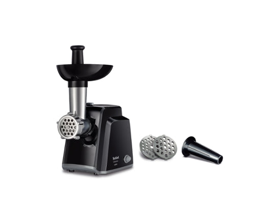 Tefal NE105838, Meat grinder, 1400W, Capacity 1.7 kg/min, Reverse function, Chopping knife, 2 sausage accessories, Black