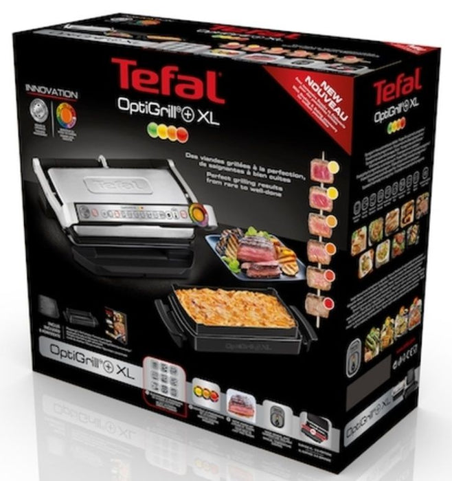 TEFAL GC724D12 OPTIGRILL+ XL AUTOMATIC PROGRAMS, GREY, 2000 W