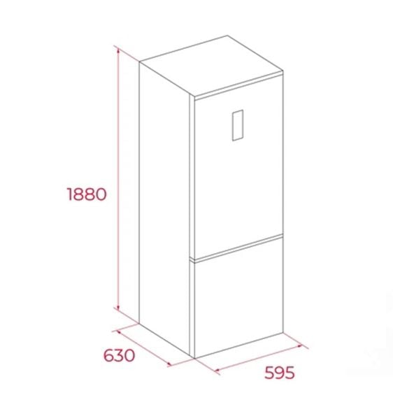 Refrigerator with freezer TEKA RBF 44630 WH, 318 l, 188 cm, white