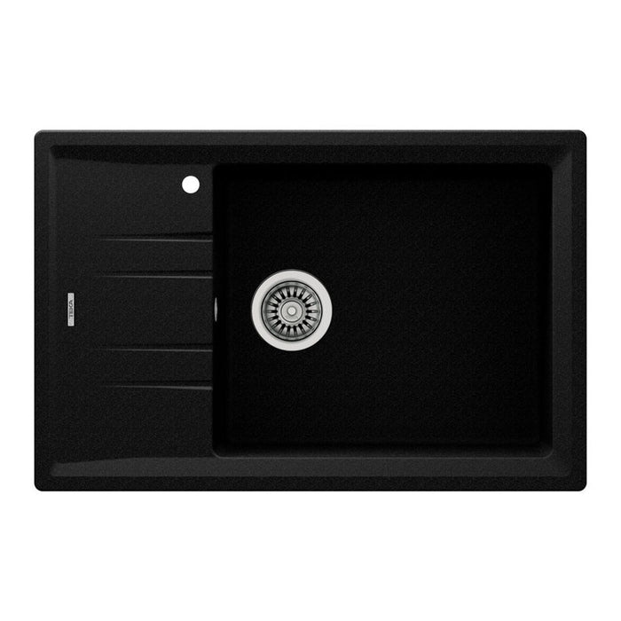 KITCHEN SINK TEKA STONE 60S LEFT BLACK METALLIC
