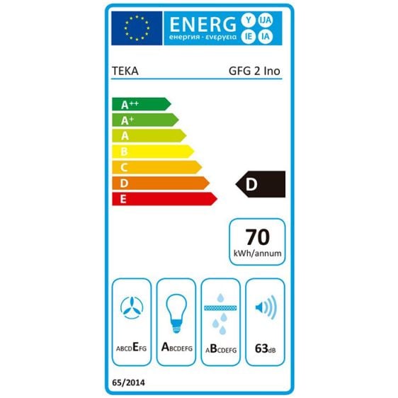 Built-in hood TEKA GFG2 black, 341 m³/h, 55 cm 40446752