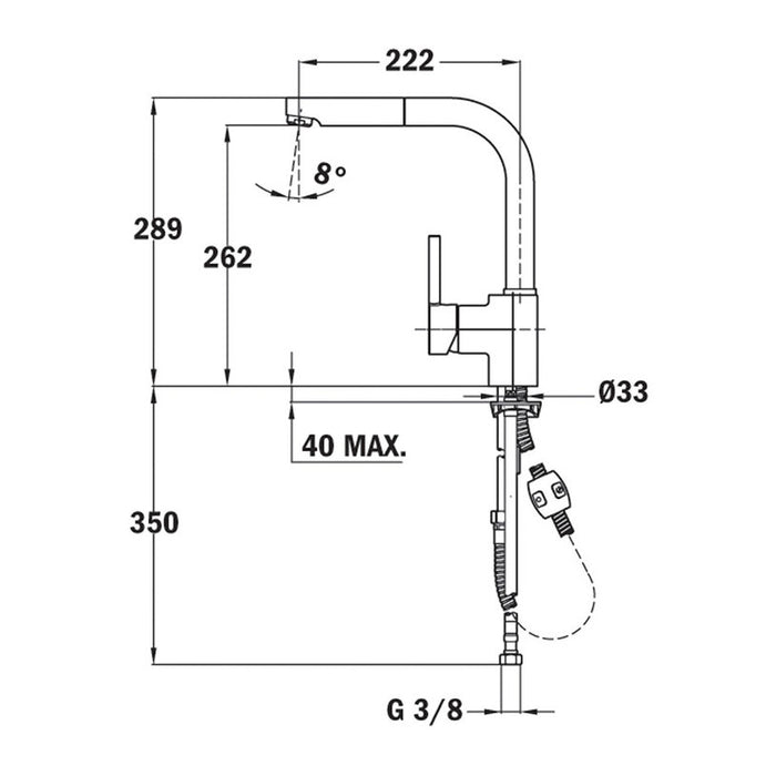 KITCHEN FAUCET WITH PULL-OUT SHOWER TEKA ARES 938