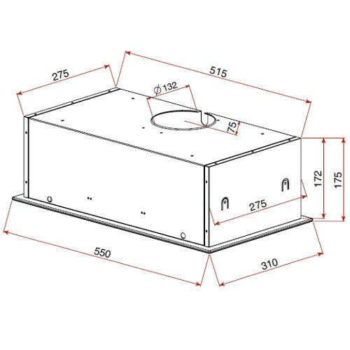 Built-in hood TEKA GFG2 black, 341 m³/h, 55 cm 40446752