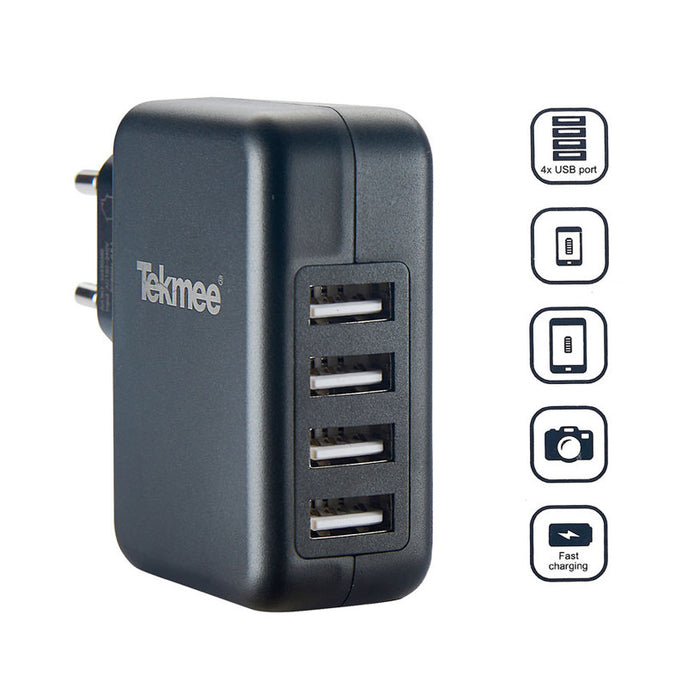 ADAPTER 4XUSB 5V/4.8A TEKMEE