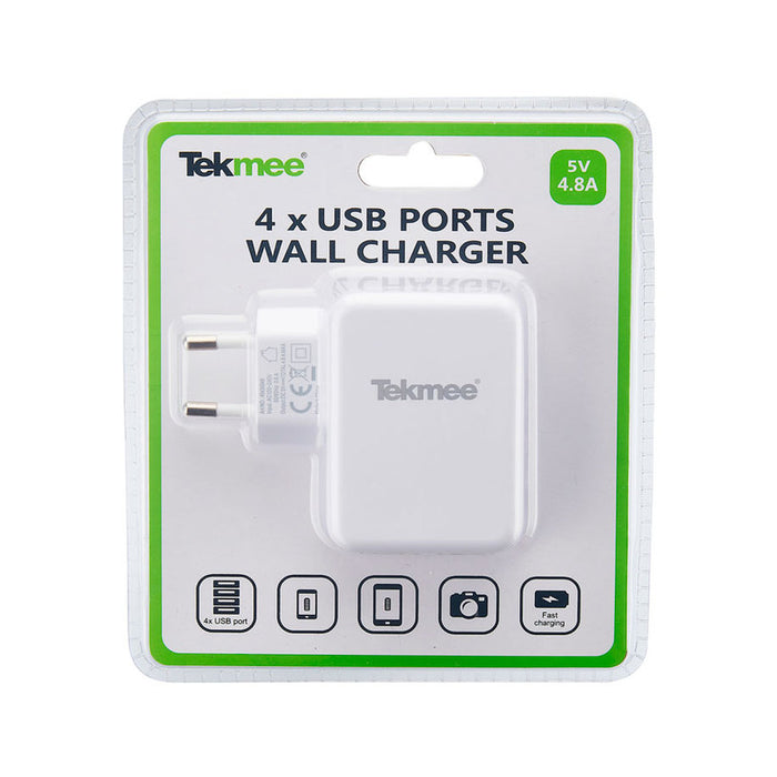 ADAPTER 4XUSB 5V/4.8A TEKMEE