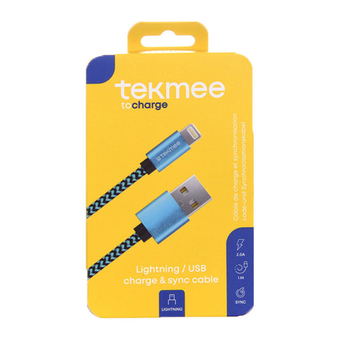 CABLE USB A TO LIGHTNING 1 M 1.7A TEKMEE
