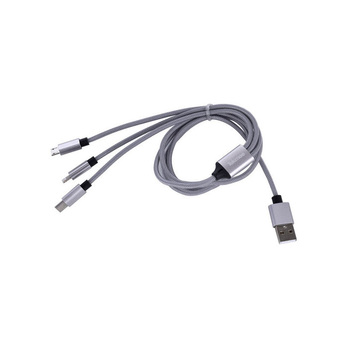 COMBINED CABLE USB LIGHTNING 1M 2A TEKMEE