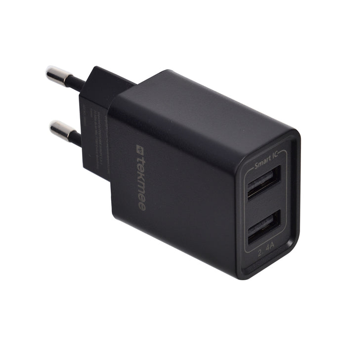 CHARGED FROM EL. NETWORK 2 X USB 5V/2.4A TEKMEE FAST CHARGE