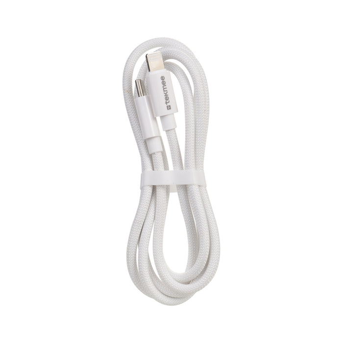 CABLE USB-C TO LIGHTNING 1M 2.4A WHITE TEKMEE
