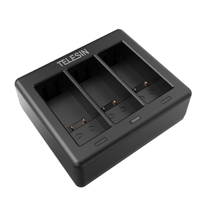 Telesin 3-slot charger + 2 batteries for GoPro Hero 12 / Hero 11 / Hero 10 / Hero 9 - For sports
