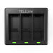 Telesin 3-slot charger + 2 batteries for GoPro Hero 12 / Hero 11 / Hero 10 / Hero 9 - For sports