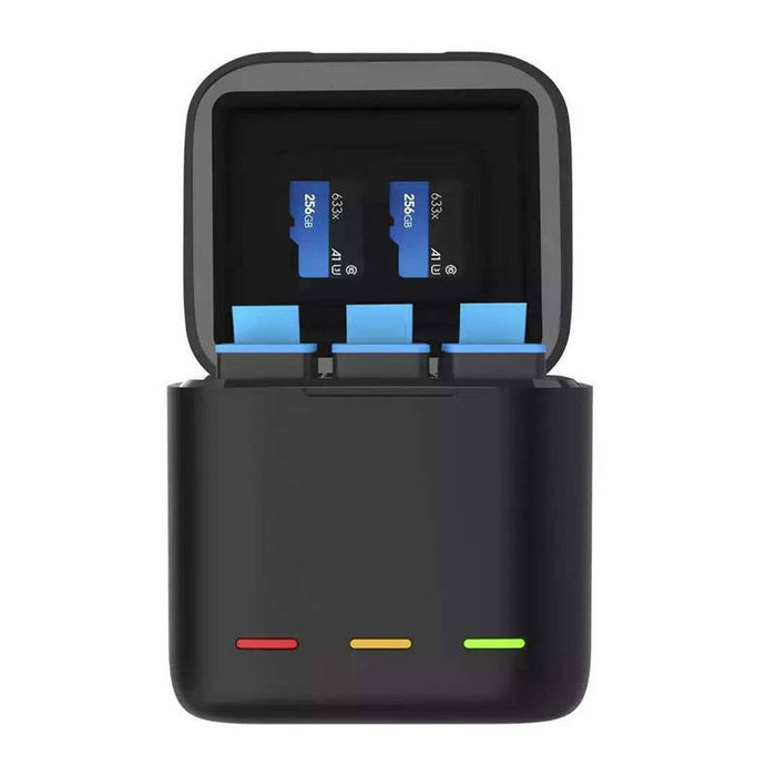 Telesin 3-slot charger box for GoPro Hero 9 / Hero 10 / Hero 11 / Hero 12 + 2 batteries (GP-BNC-901) - For sports