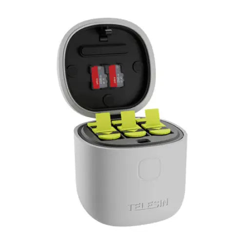 Telesin Allin box triple-channel charger + 3 batteries for GoPro Hero 12 / 11 / 10 / 9 (yellow) - For sports