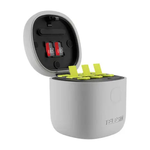 Telesin Allin box triple-channel charger + 3 batteries for GoPro Hero 12 / 11 / 10 / 9 (yellow) - For sports