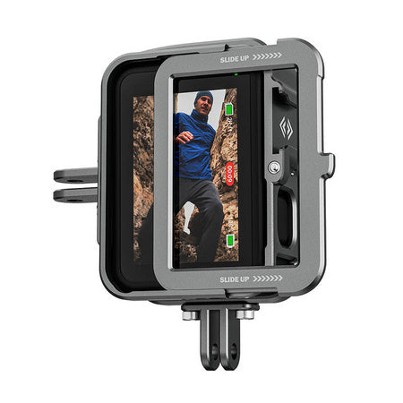 TELESIN Aluminum cage for GoPro Hero 12/11/10/9 +vertical adapter - For sports cameras<<<Accessories<<<Photo