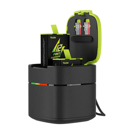 TELESIN Box dual-channel charger for GoPro Hero 12/ 11 / 10 / 9 (fast charging) - For sports