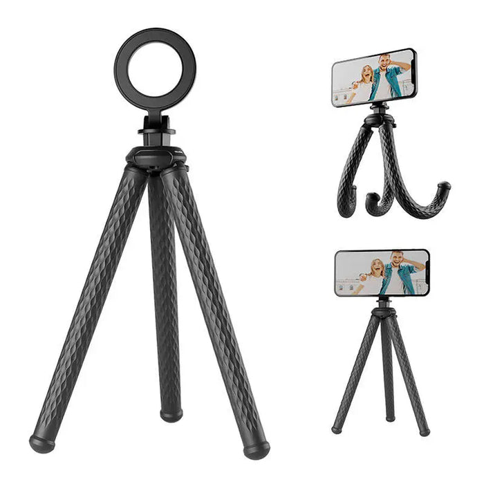 TELESIN flexible tripod for phones (black) - Straps mounts and holders<<<Mounts<<<Tripods<<<Selfie