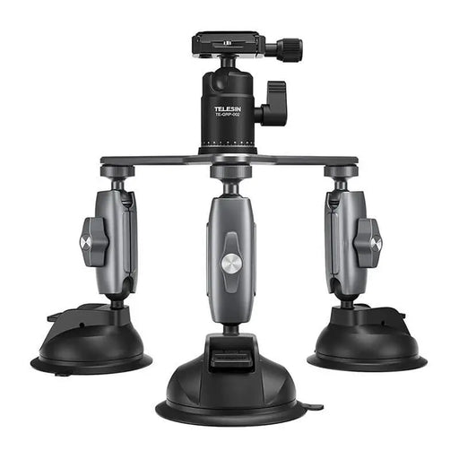 TELESIN Three-Arm Suction Mount - TE-TSB-001 - Straps mounts and holders<<<Mounts<<<Tripods<<<Selfie