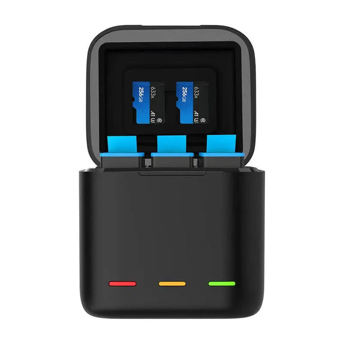 Telesin three-channel box charger + 3 TELESIN batteries for GoPro Hero 9 / 10 / 11 / 12 - For sports