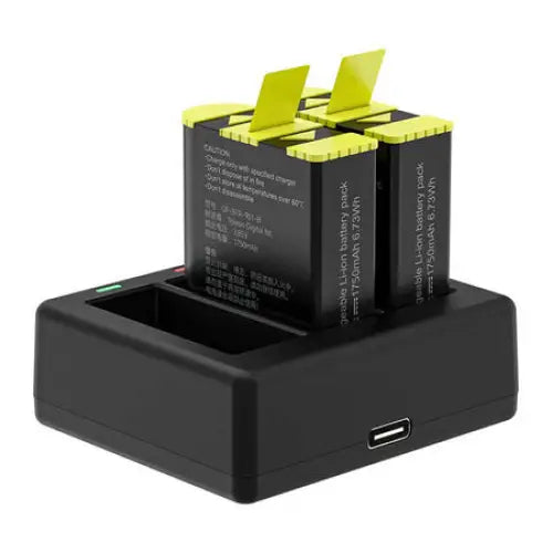 Telesin three-channel charger + 2 batteries for GoPro Hero 9 / 10 / 11 / 12 (GP-BTR-903-B) - For sports