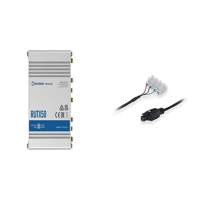 Router Teltonika RUTX50 Black Steel USB USB 2.0 RJ45 Ethernet LAN Wi-Fi 5 GHz