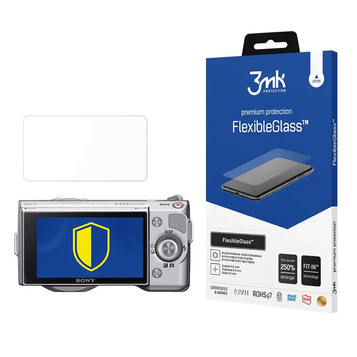 Tempered glass 3mk FlexibleGlass for Sony NEX-5 - Cell phone tempered glass<<<HurtelXML