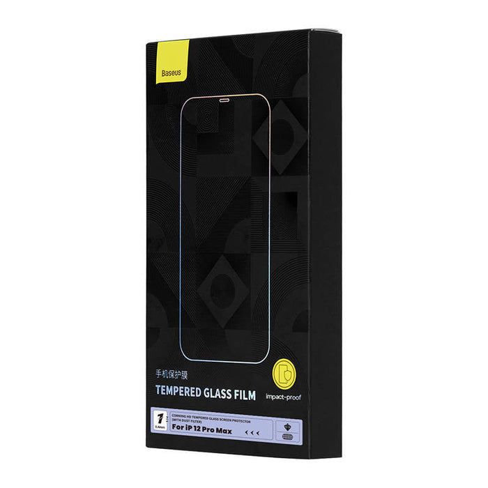 Tempered Glass Baseus 0.4mm Iphone 12 Pro MAX + cleaning kit - For smartphones<<<Tempered glass and screen