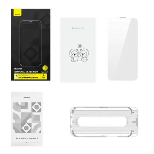 Tempered Glass Baseus 0.4mm Iphone 13 Pro Max/14 Plus + cleaning kit - For smartphones<<<Tempered glass and screen