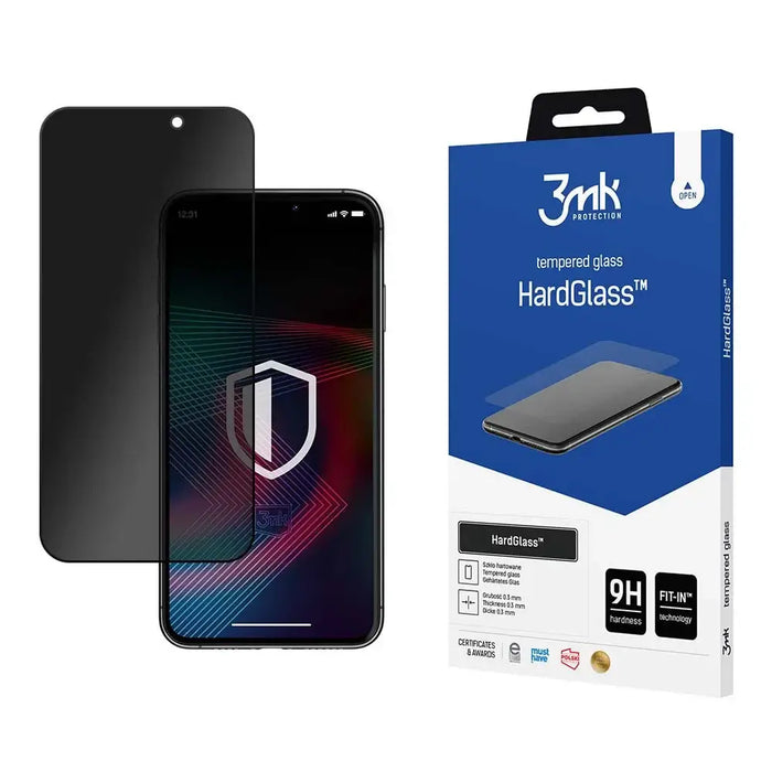 Tempered Glass For iPhone 14 Pro 9H Privacy Anti Spy Series 3mk HardGlass Max Privacy - Cell phone tempered