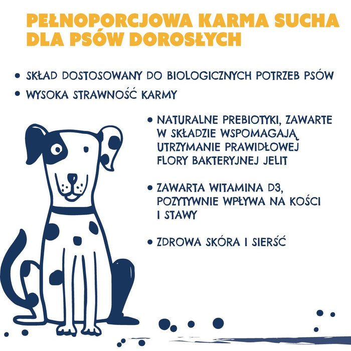 TEO Rich in poultry - dry dog food - 9kg