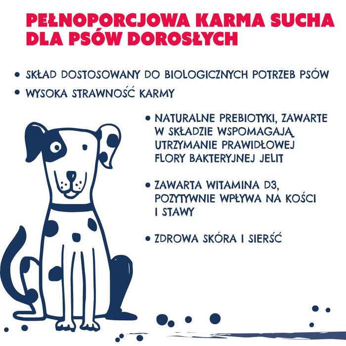 TEO Rich in beef - dry dog food - 15kg