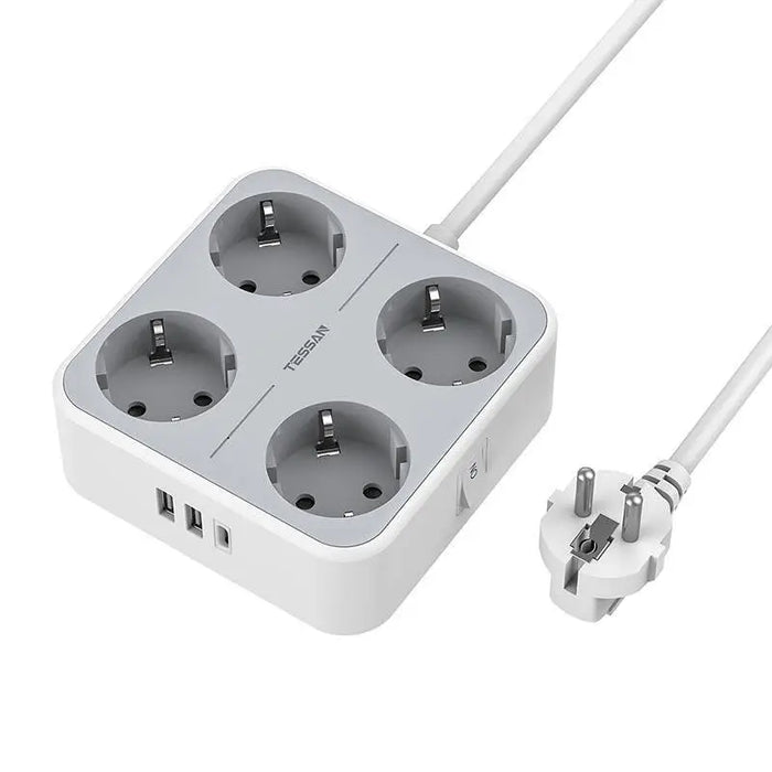 TESSAN Power strip TS-302-C-GR - Power strips<<<IT Accessories<<<InnproXML