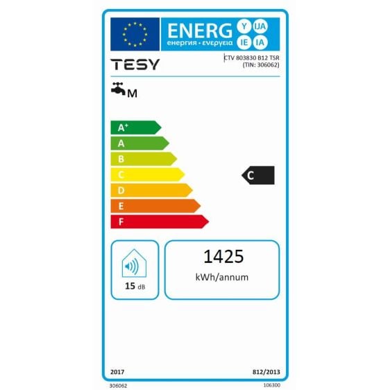Boiler TESY SimpatEco Slim CTV 80 38 30 B12 TSR