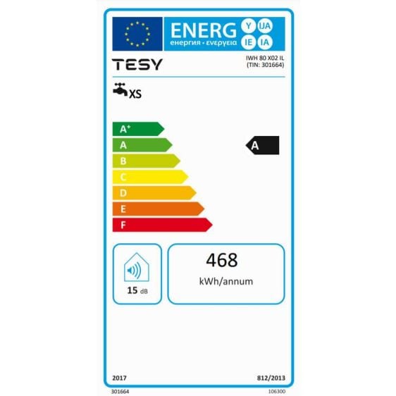 Universal instantaneous water heater TESY IWH 80 X02 IL