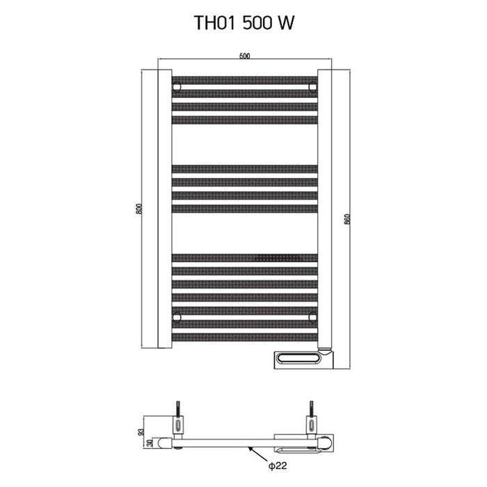 BATHROOM LIRA ELECTRIC TESY TH 01 750 W
