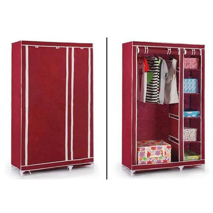 TEXTILE WARDROBE 110/45/175 RED INTRADEDEPO - Шкафове стелажи и гардероби<<<Домашни потреби<<<Кухня<<<Praktiker
