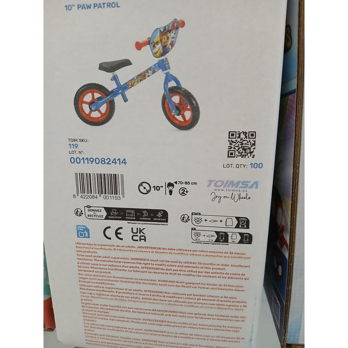 Children's Bike The Paw Patrol   10"