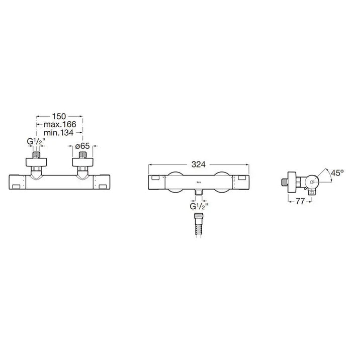 THERMOSTAT MIXER ROCA VICTORIA - Смесители с термостат<<<Смесители и душове<<<Баня<<<Praktiker&&&Смесители с