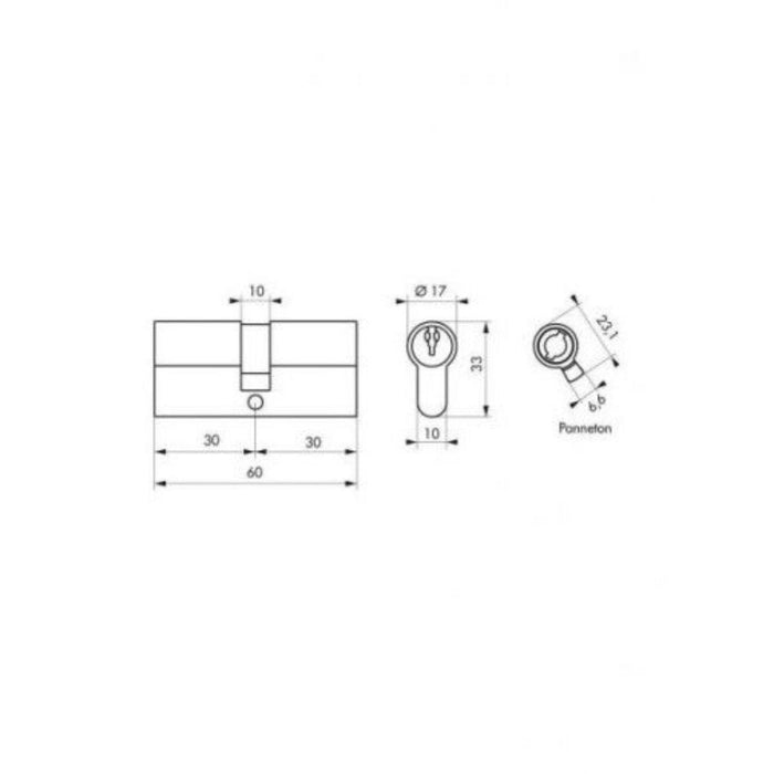 CARTRIDGE EURO PROFILE 30/30MM SERRUPRIX