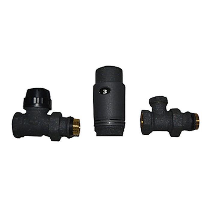 THERMOHEAD SET CAYMAN -3 BLACK THS THERMOSTYLE STRAIGHT 1/2"