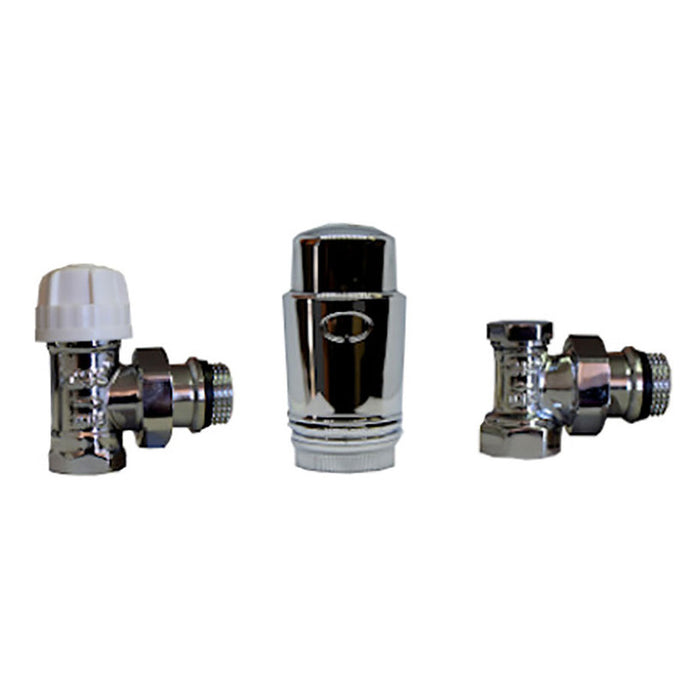 THERMOHEAD IN SET CAYMAN -3 CHROME THS THERMOSTYLE CORNER 1/2"