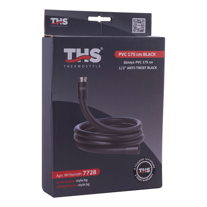SHOWER HOSE THS THERMOSTYLE ANTI-TWIST BLACK