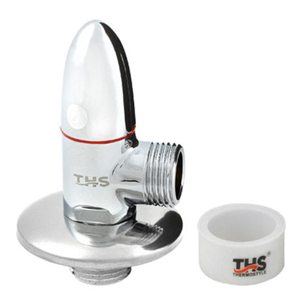 SPHERICAL FAUCET 1/2'' * 3/4'' CORNER WITH ROSE. WITH CERAMIC. HEAD THS THERMOSTYLE PLATINIUM TURPEDO THS THERMOST