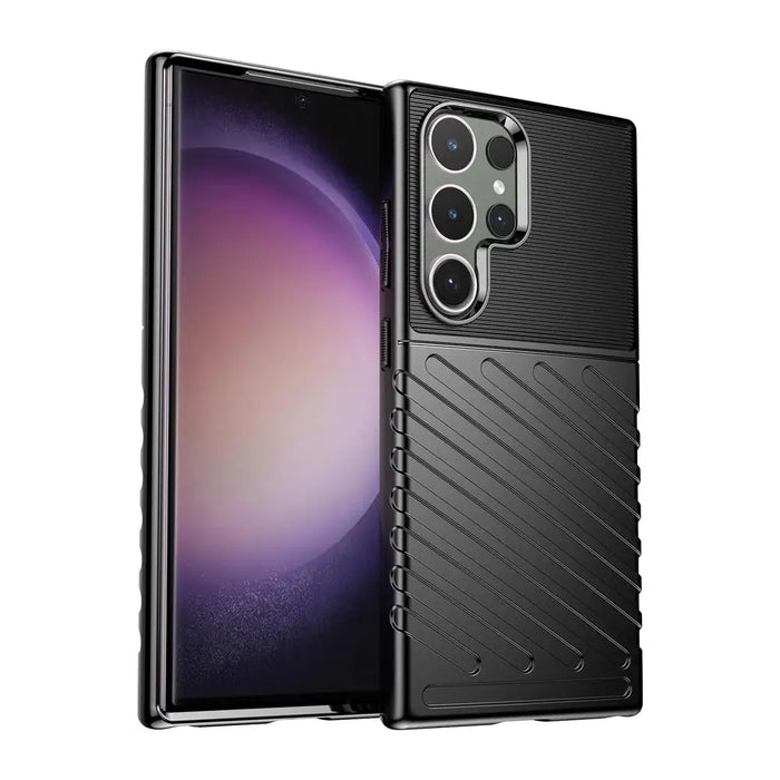 Thunder Case armored case for Samsung Galaxy S24 Ultra - black - Cell phone cases and covers<<<HurtelXML