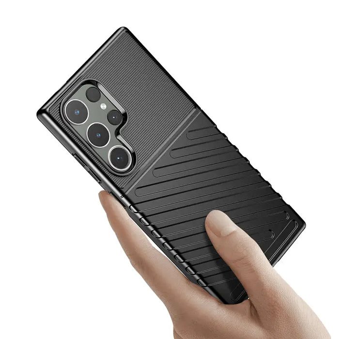 Thunder Case armored case for Samsung Galaxy S24 Ultra - black - Cell phone cases and covers<<<HurtelXML